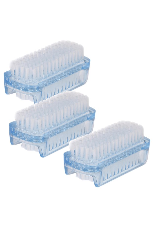 3pcs blue 1/3/5Pcs Double-Sided Nail Cleaning Brush Set Manicure Pedicure Tool for Fingernails And T