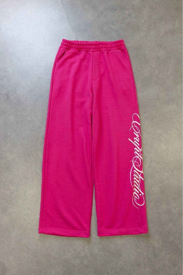 Pink Chaos Script Super Baggy Sweatpants