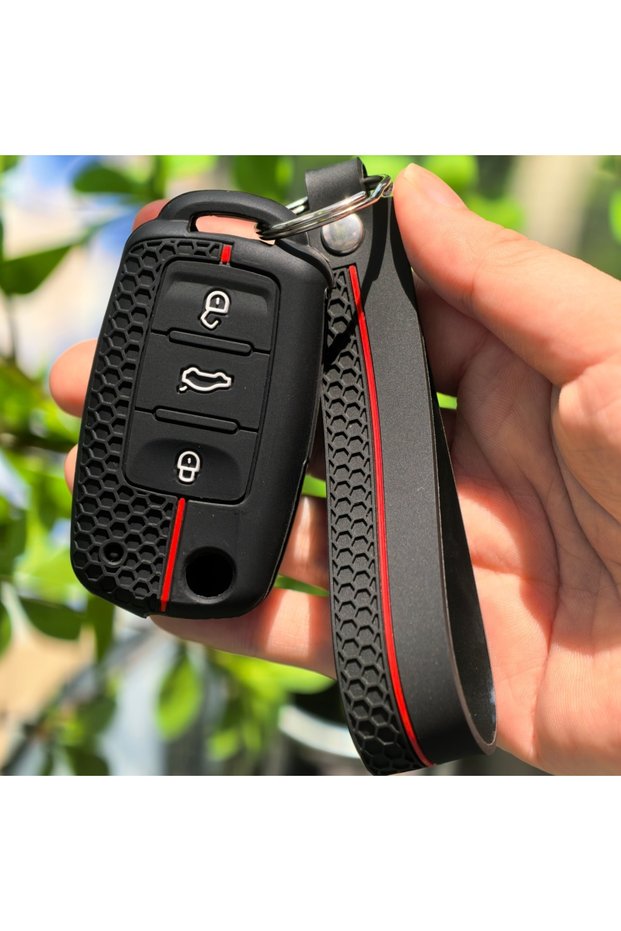 A style Silicone Keychain key cover For Volkswagen Polo Tiguan Passat B5 B6 B7 Golf 4 5 6 MK6 Jetta