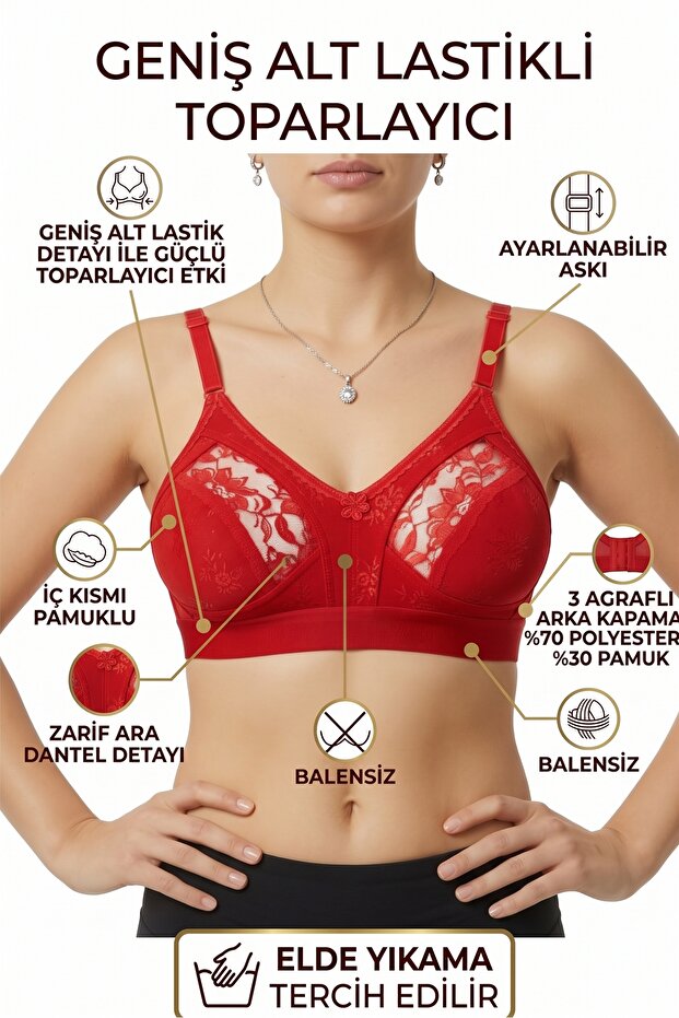 Shaping / Sculpting Lez Lace Bra with Wide Elastic Band on the Bottom