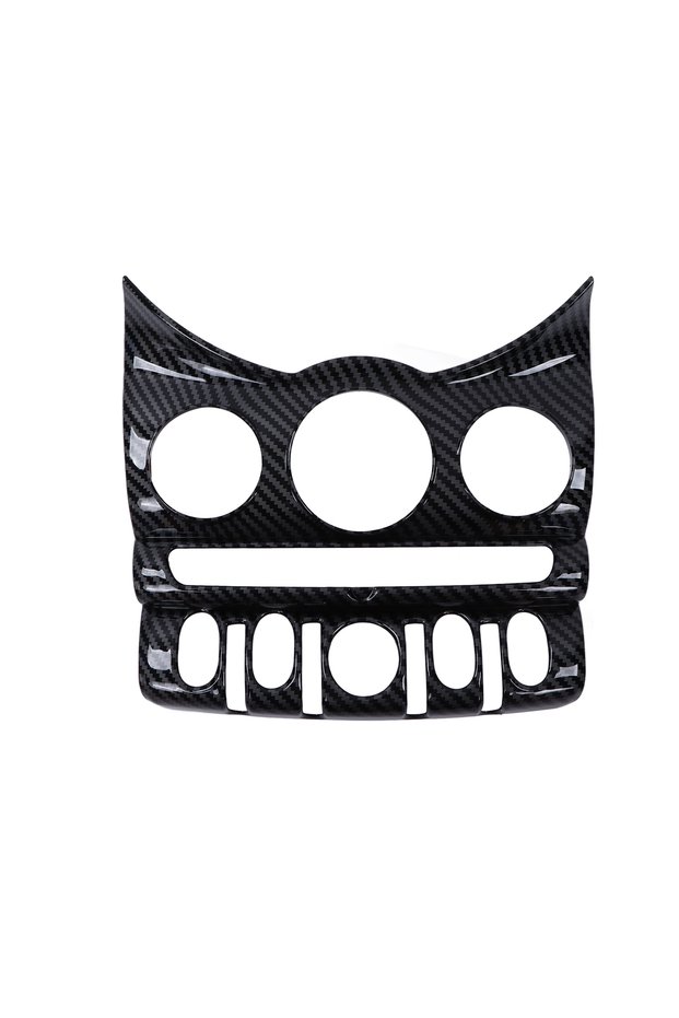 6.5in Carbon Fiber Style Car Air Conditioning CD Panel Cover Trims Frame 6.5in AC CD Panel Sticker C