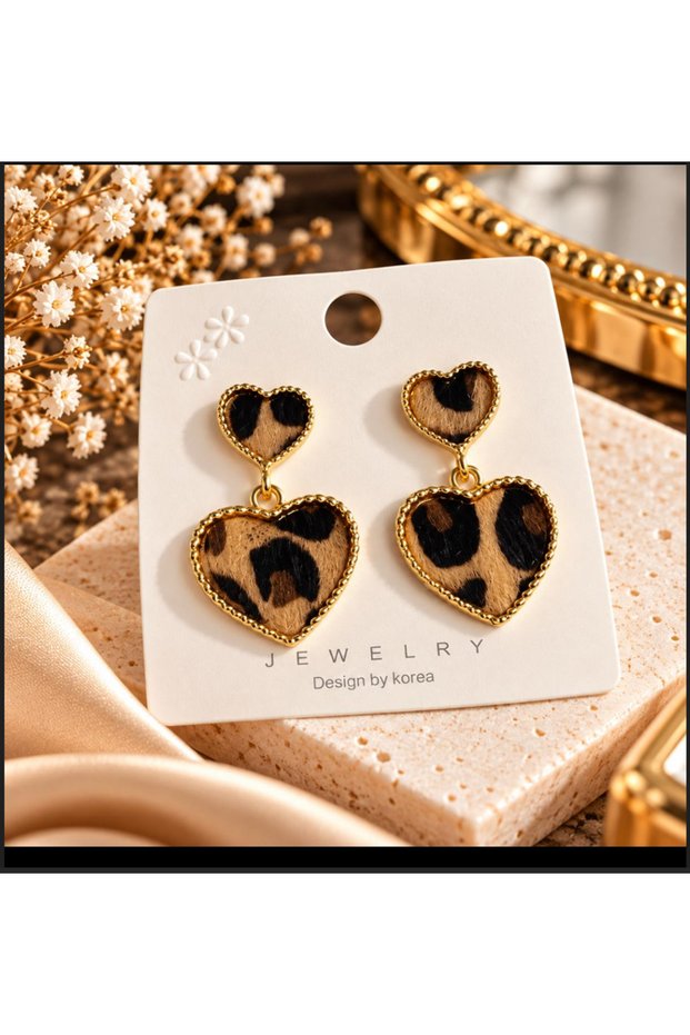 Leopard Fur Textured Women's Earrings