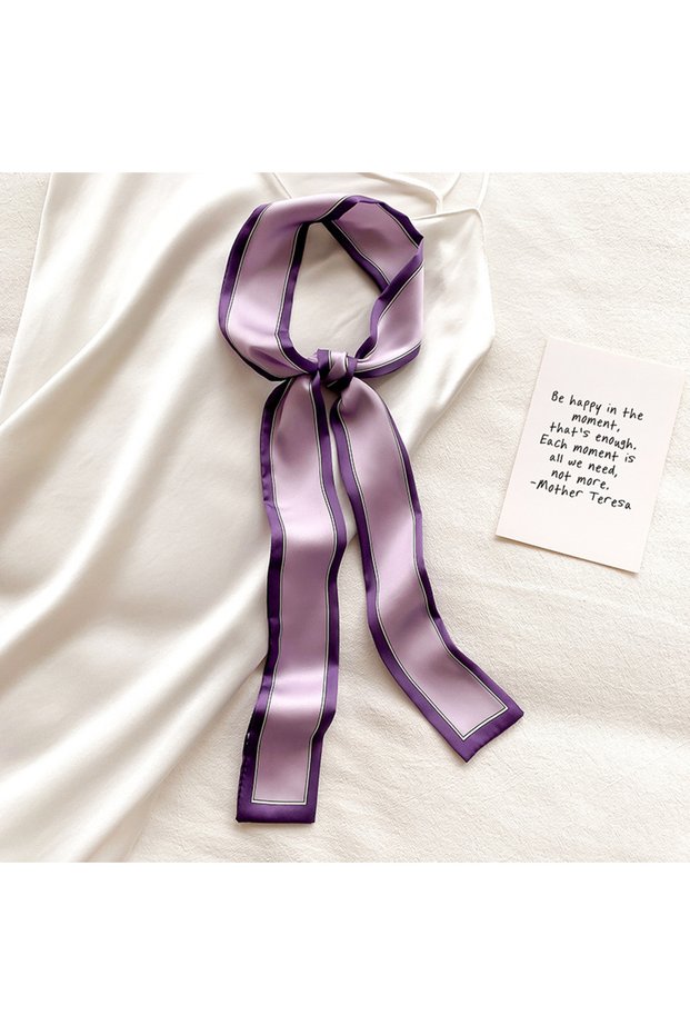 PJ-6 Spring/Summer Pure Colour Ribbon Outdoor Scarf 6*115cm Decorative Long Headband Women’s Satin N