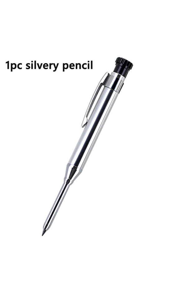 1pc silvery pencil 2.8mm Professional Metal Long Head Woodworking Mechanical Pencil or Lead Refills,
