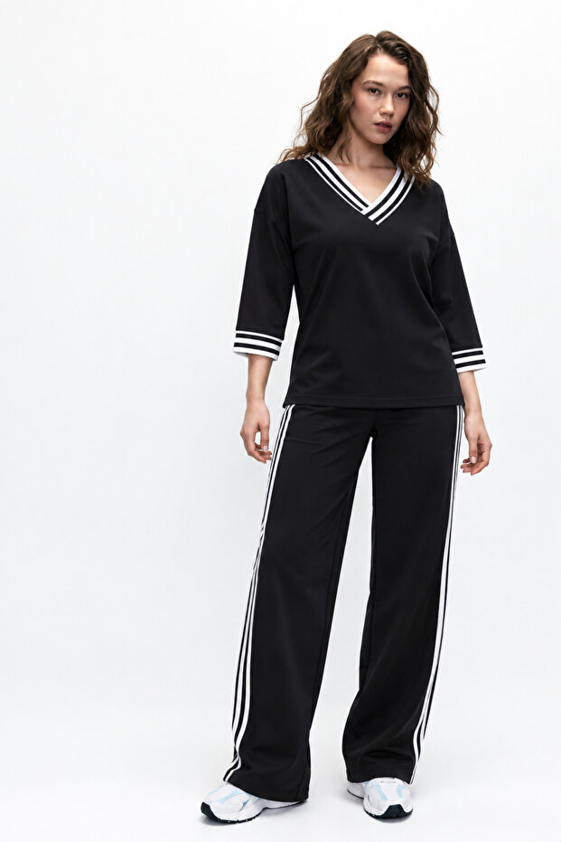 Plus Size Osho Modal Fabric Striped Suit | Sports Stylish Comfortable Tracksuit Set M-6Xl