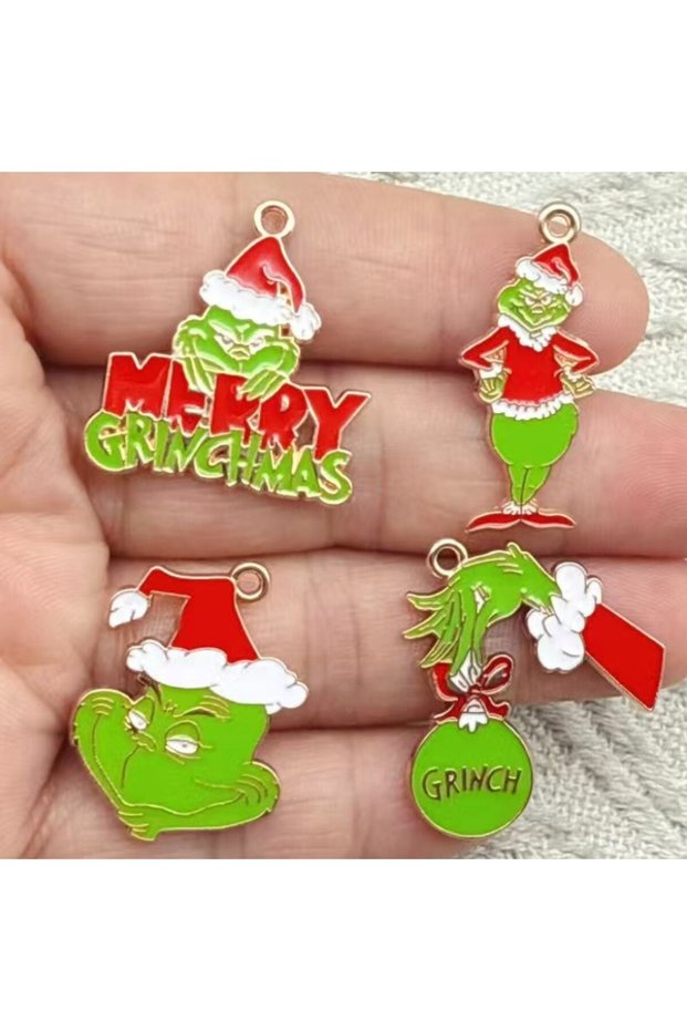 Pure Gold Color 10pcs Cartoon Charm for Jewelry Accessories Diy Making Earring Bracelet Keychain Pen