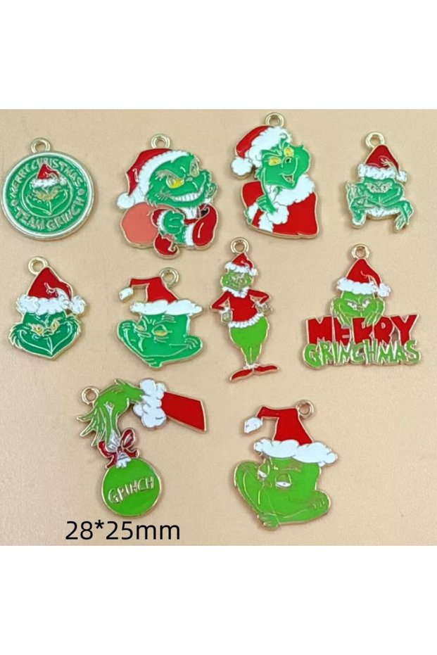 Black Gun Plated 10pcs Cartoon Charm for Jewelry Accessories Diy Making Earring Bracelet Keychain Pe