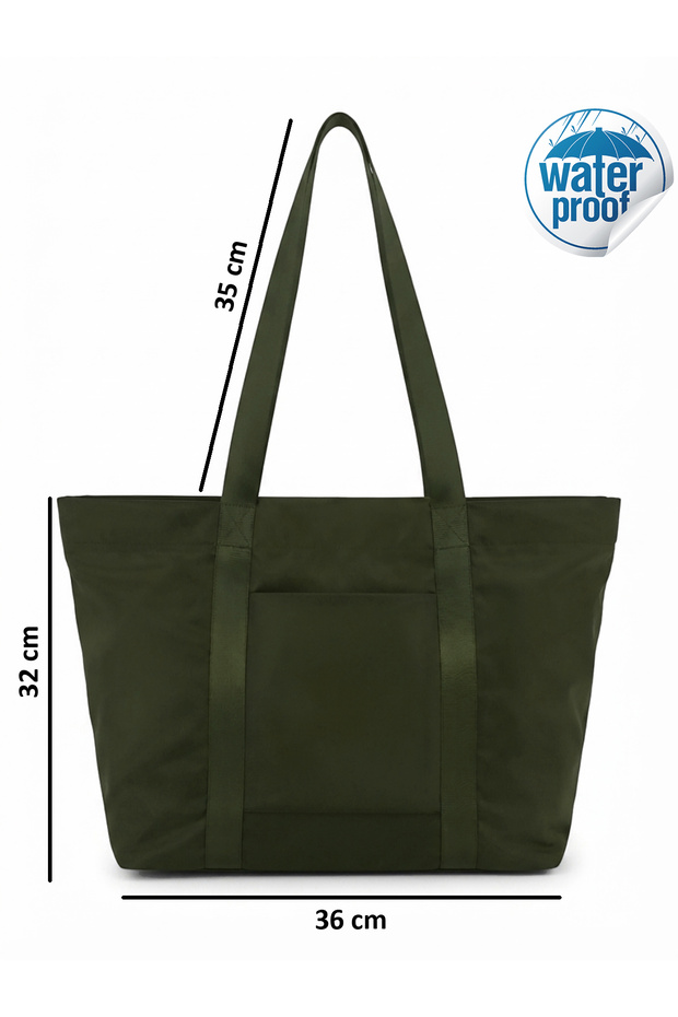 Trendy Khaki Tote Shoulder Bag XL Size Tb022