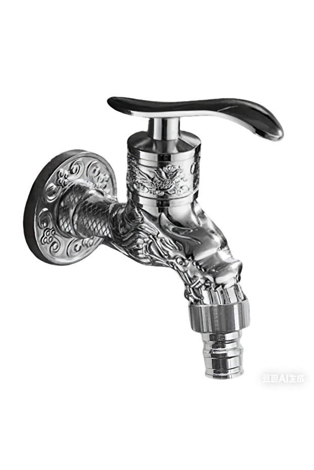 yinlong Carved Wall Mount Antique Bronze Washing Machine Faucet Single Cold Water Valve Taps Mop Poo