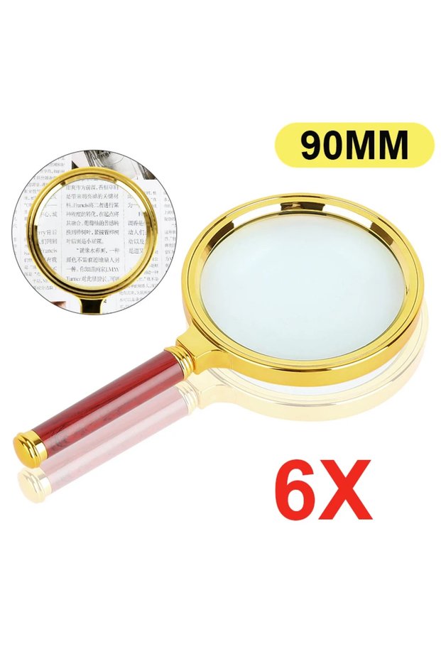 90MM-6X 10x/8x/7x/6x/5x Handheld Reading Magnifier High Definition Optical Lenses Magnifying Glass f