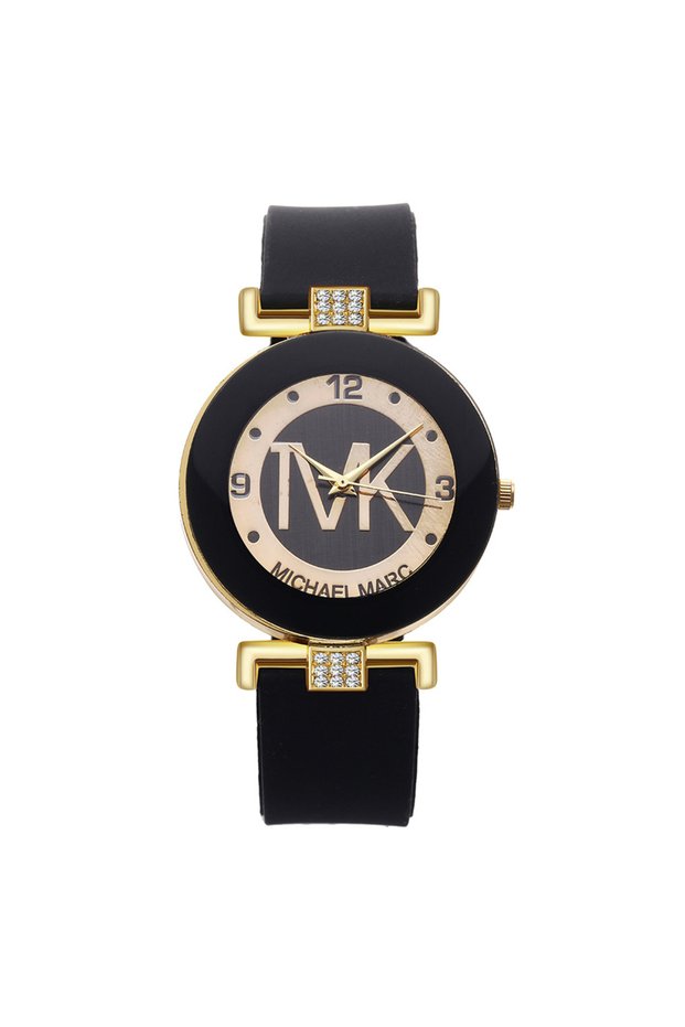 Black Fashion TVK Brand Women's Watch Simple Luxury Rhinestone Watch for Women Quartz Watch Casual S