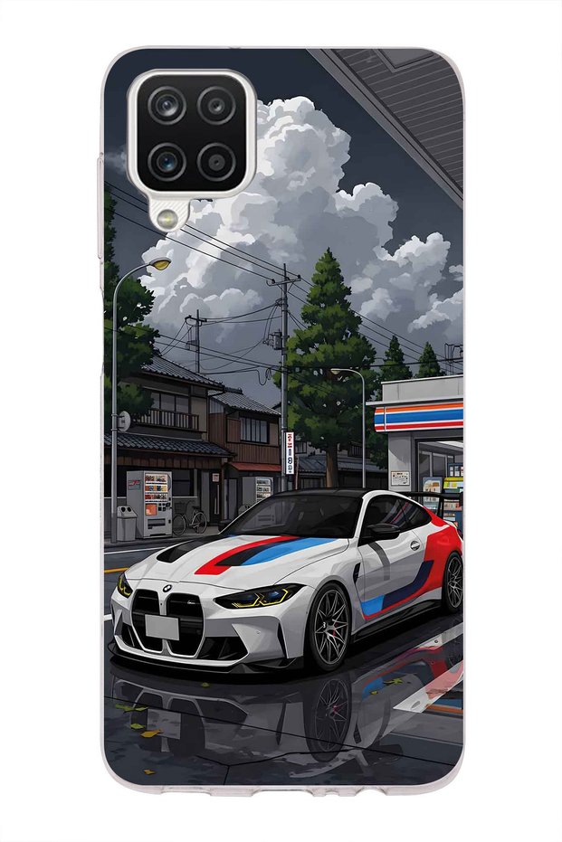 Samsung Galaxy A22 / M22 / M32 Compatible Bmw Patterned Transparent Phone Case