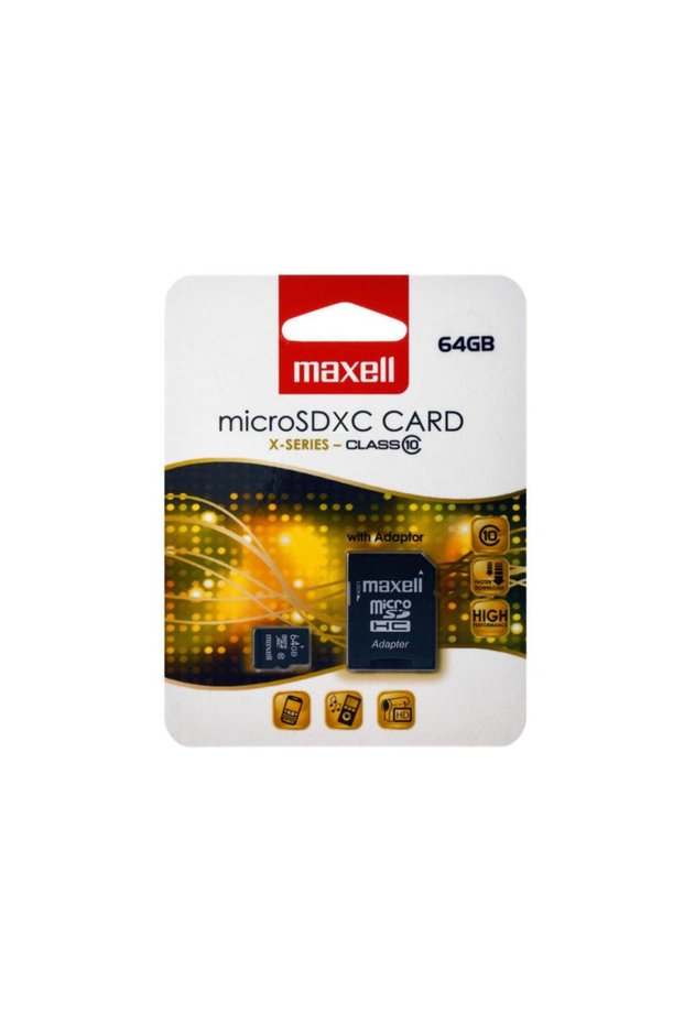 MICRO SDXC MEMORY 64GB CLASS 10 UHS-1 WITH ADAPTER