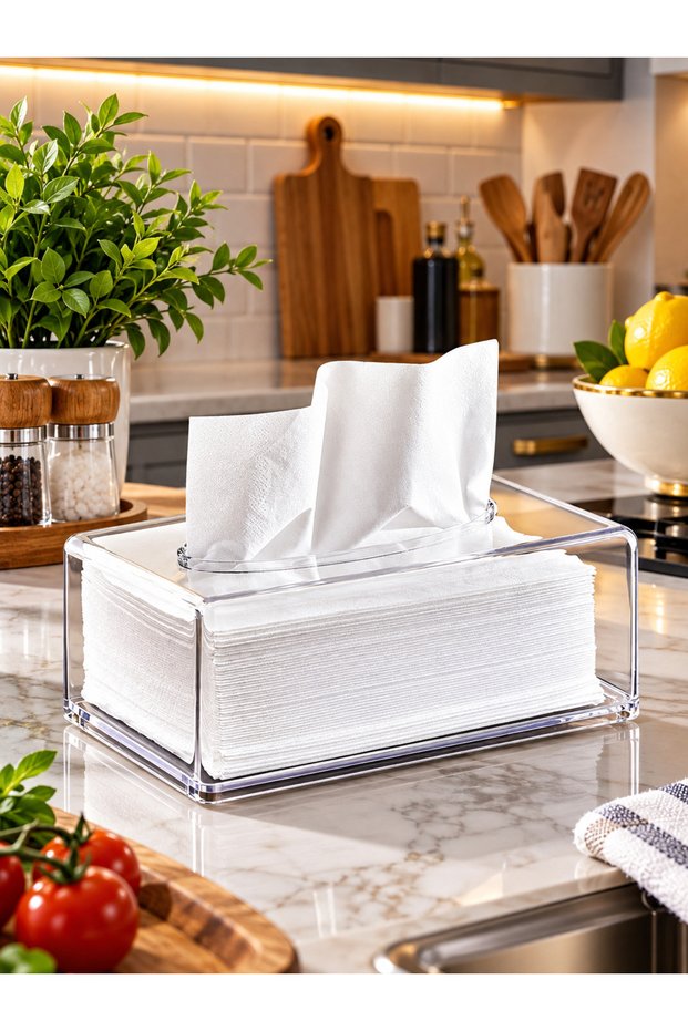 Z Napkin Compatible Unbreakable Plexiglass Napkin Holder Organizer