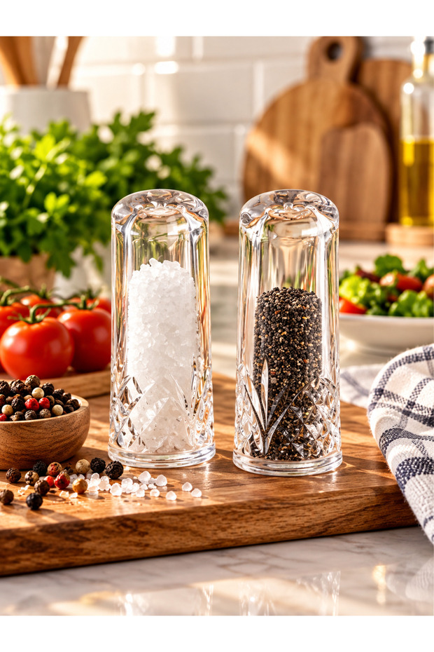 Agave 2 Pieces Glass Salt and Pepper Shakers Set – Salt Shaker and Pepper Shaker