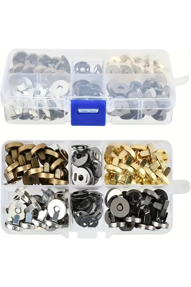 14mm Other Easy-Attach 14mm Magnetic Snap Buttons - 40 Set Multi-Color Pack for Sewing and Crafts, D