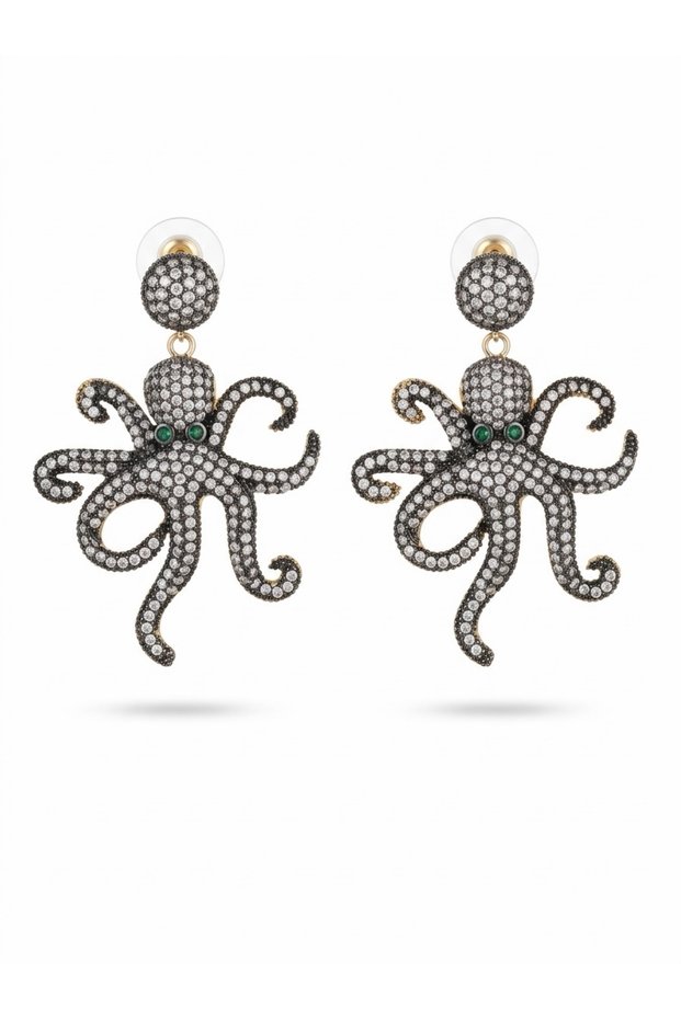 Octopus Design Earrings