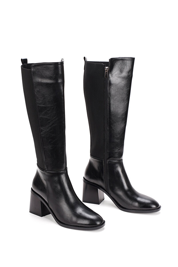 Flexible Elastic Thick Heeled Women's Boots