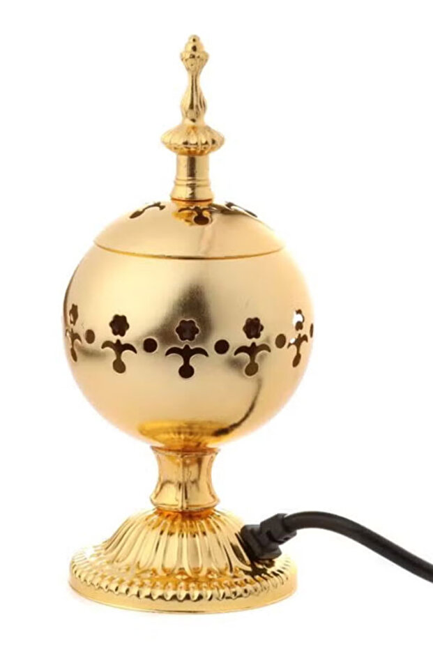 مبخرة كهربائية بنمط كلاسيكي ذهبي