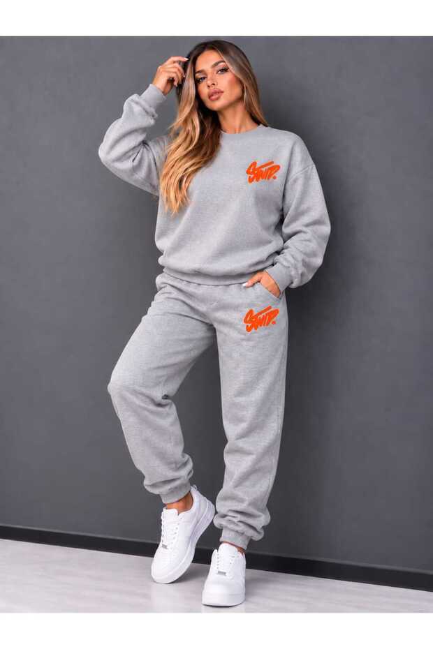 Zero Collar Sweat Suit 2-Piece Combination Winter Shardoon Svp Printed Women's / Men's Unisex Model