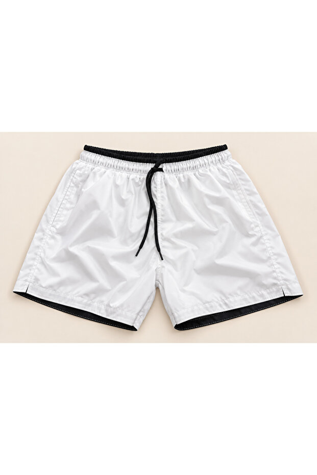 Men's Swim Shorts with Pockets, Mesh Lining, Elastic Waist, Quick Dry Beach Shorts