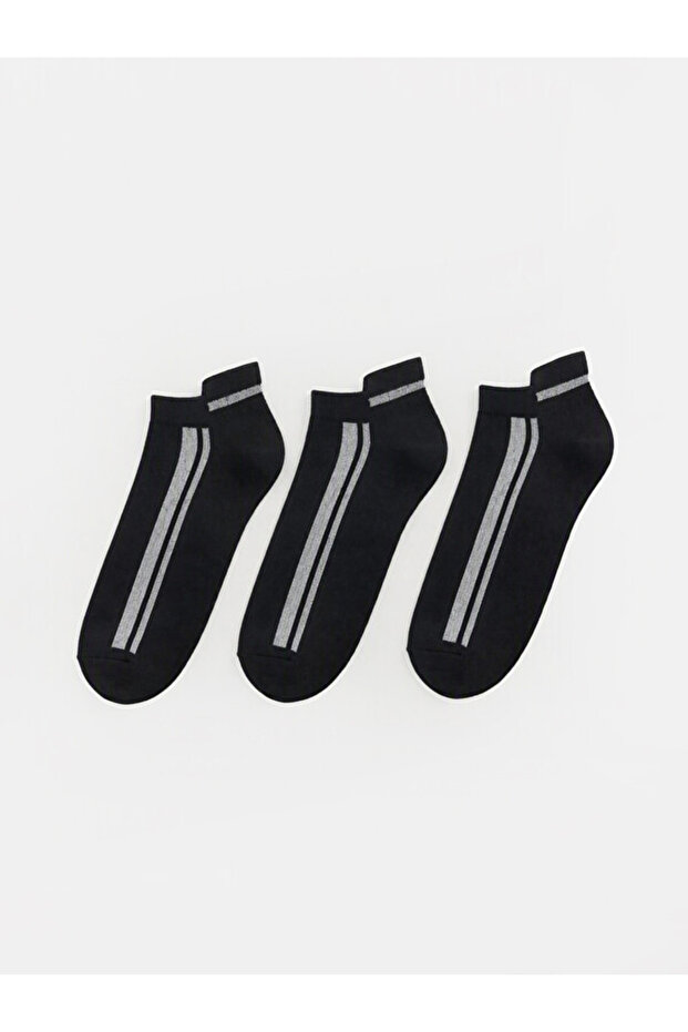 Striped Men's Bootie Socks 3-Pack for Style Enthusiasts from Uzg Store