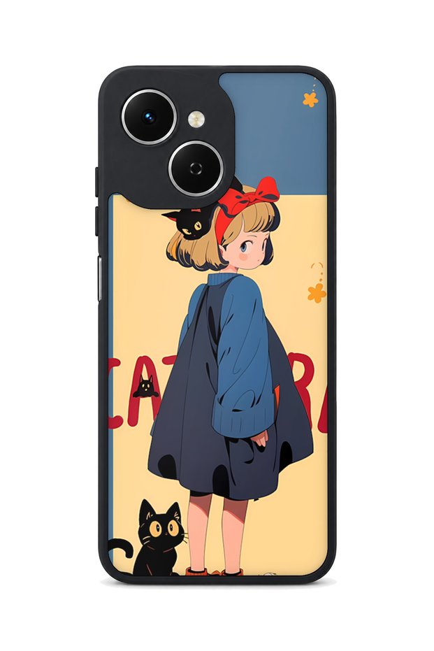 Spark 40C Compatible Black Cat Patterned Camera Protected Shockproof Case