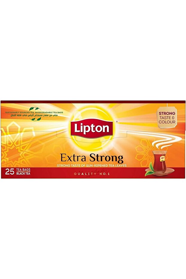 Extra Strong Black Tea, 25 Bags, Rich and Robust Flavor, Sustainably Sourced