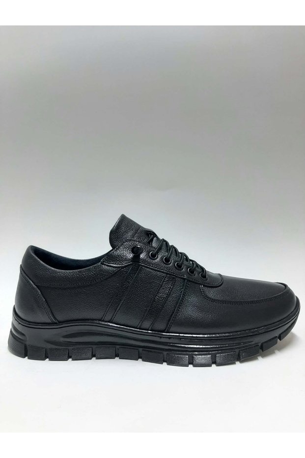 Genuine Leather Smart Lace-Up Daily Comfortable Rubber Sole Winter Men's Shoes