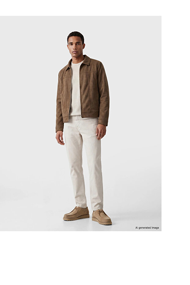 Lcw Vision Loose Fit Suede Look Men's Jacket