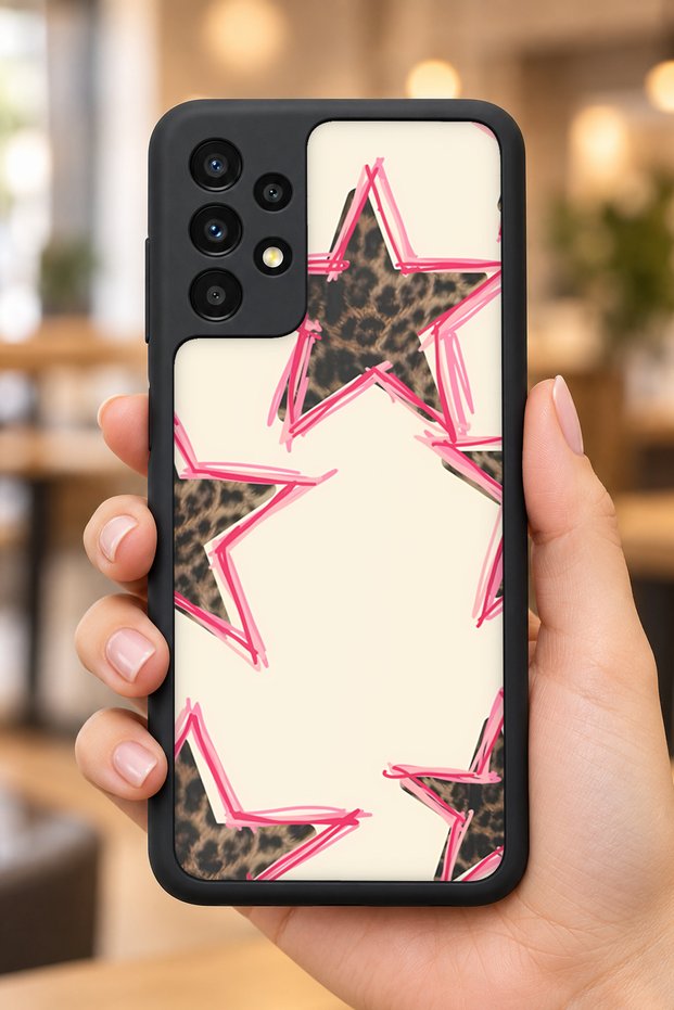 Samsung Galaxy A13 / A23 Compatible Pink Patterned Camera Protected Shockproof Case