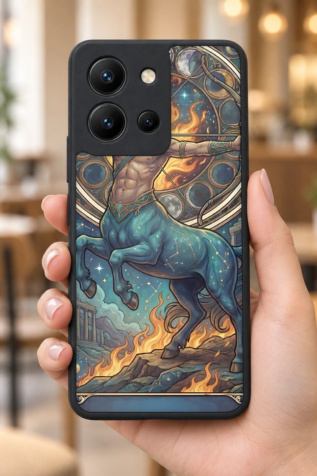 حافظة مقاومة للصدمات متوافقة مع Vivo Y36 بنمط Centaur مع حماية للكاميرا