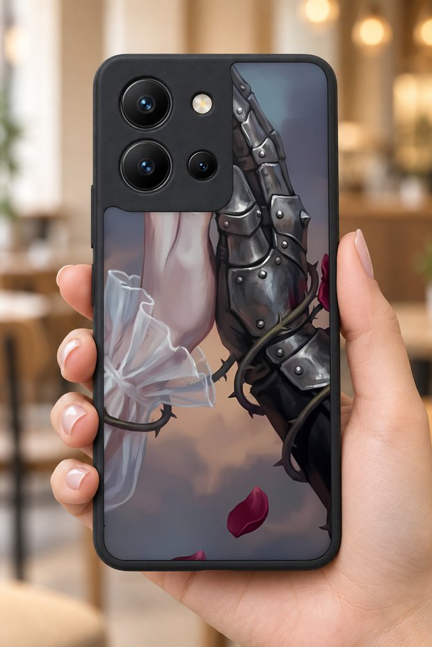 حافظة مقاومة للصدمات متوافقة مع Vivo Y36 مع حماية للكاميرا بنمط درع