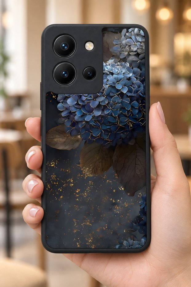 حافظة مقاومة للصدمات متوافقة مع Vivo Y36 مع حماية للكاميرا بنمط هيدرانجيا