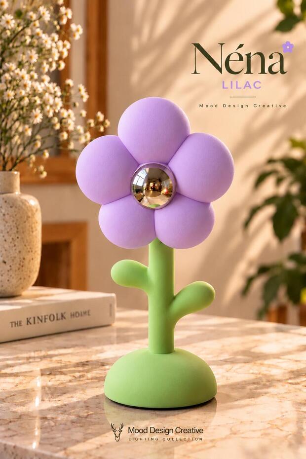 Nena Decorative Desk&Night Lamp (Lilac) - Nena Decorative Table and Night Lamp (Purple)