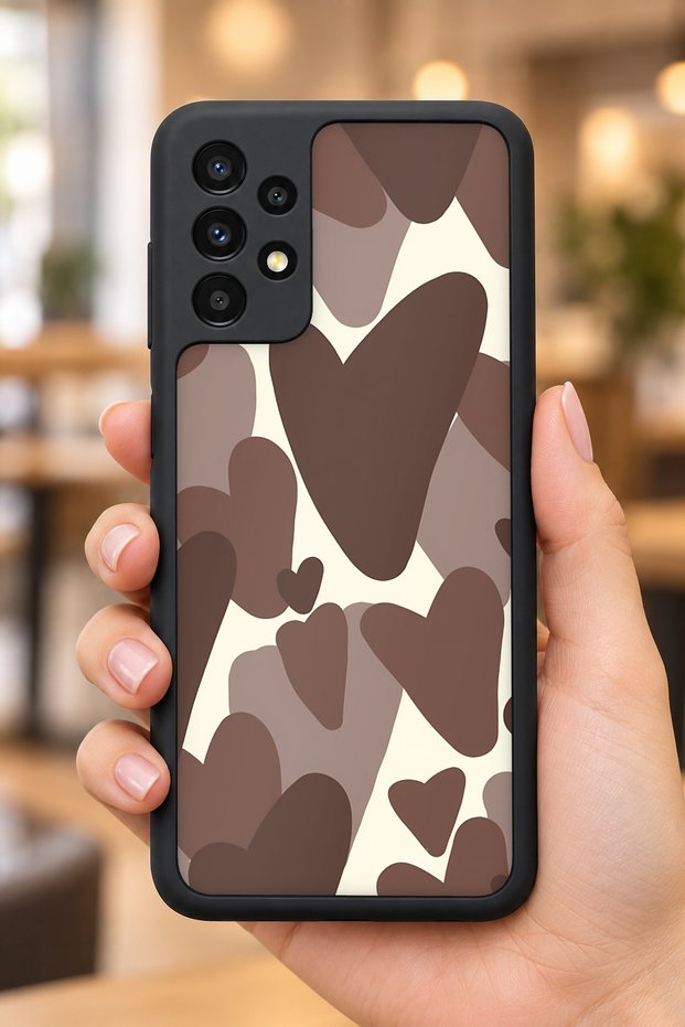 Samsung Galaxy A13 / A23 Compatible Love Patterned Shockproof Case with Camera Protection