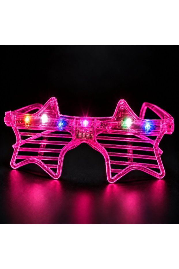 Pink Led Lighted Star Party Glasses
