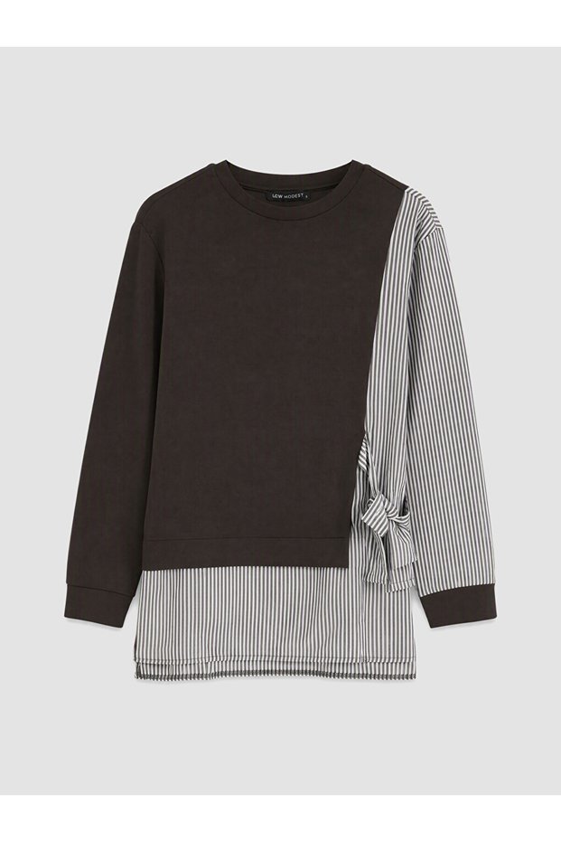 Women's striped soft touch sweatshirt tunic