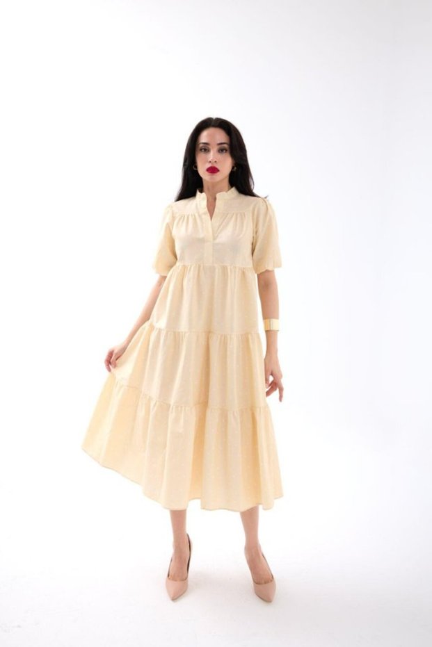 Women's Patterned Dress San Geman Model 5522