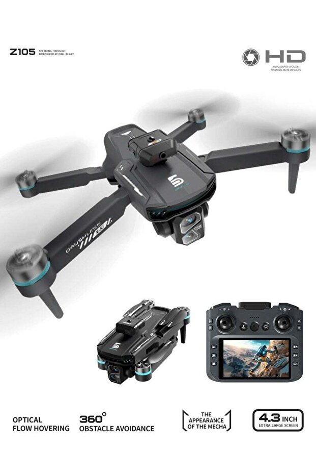 Drones with 4K Camera Adults 4.3" LCD RC Screen, Follow Me Professional Drone GPS Auto Return Home