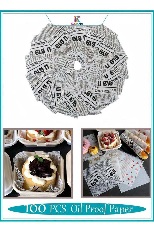 100Sheets Sandwich Paper, Food Grade Oil Proof Paper