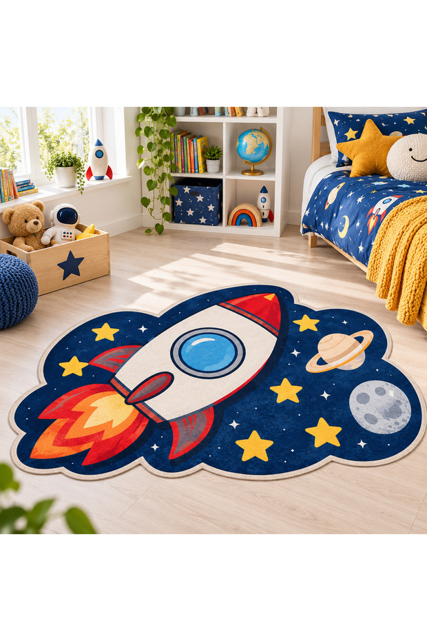 Eta Space Pattern Modern Woven Base Decorative Carpet Eta4294