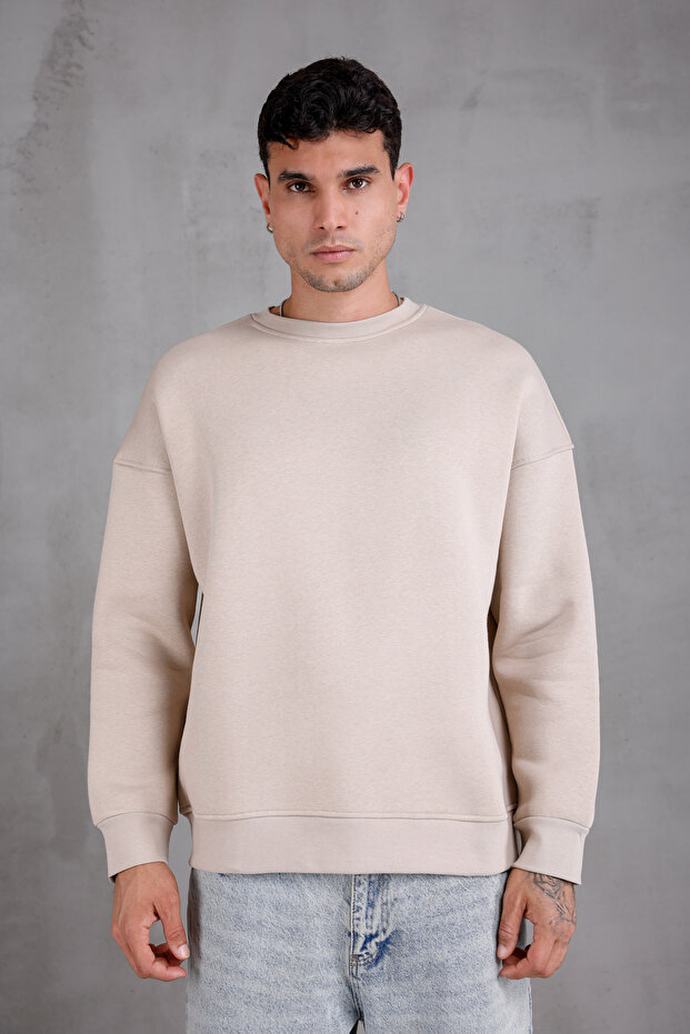 BİSİKLET YAKA BASIC SWEATSHIRT