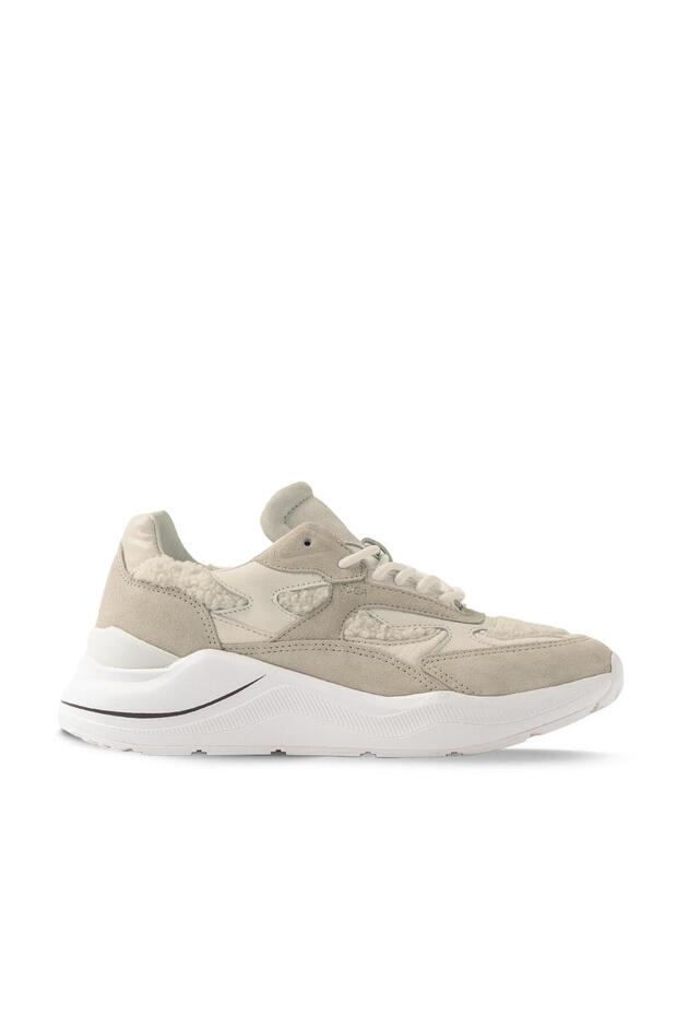 Genuine Leather Running Shoes H66 White/Beige