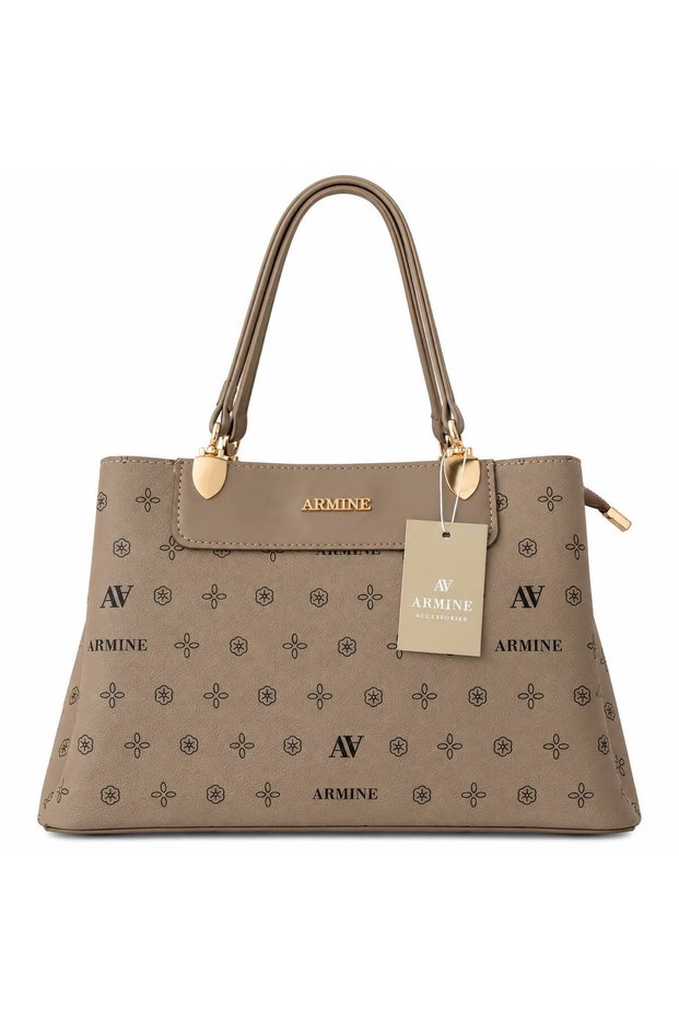 206 Women's Monogram Printed Adjustable Long Strap Classic Stylish Daily Hand and Shoulder Bag