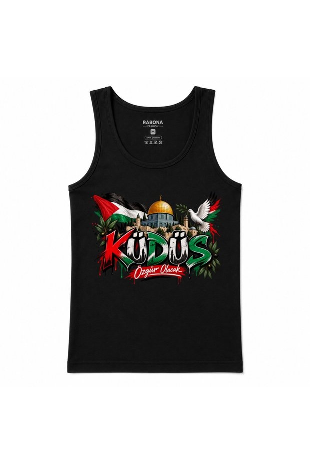 Jerusalem Gold Dome & Flag Collage Graphic Tank Top