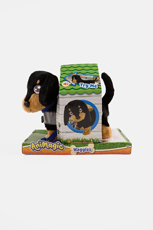 Wiggle Tail Barks Refresh Walking Sausage Dog Toy, Black