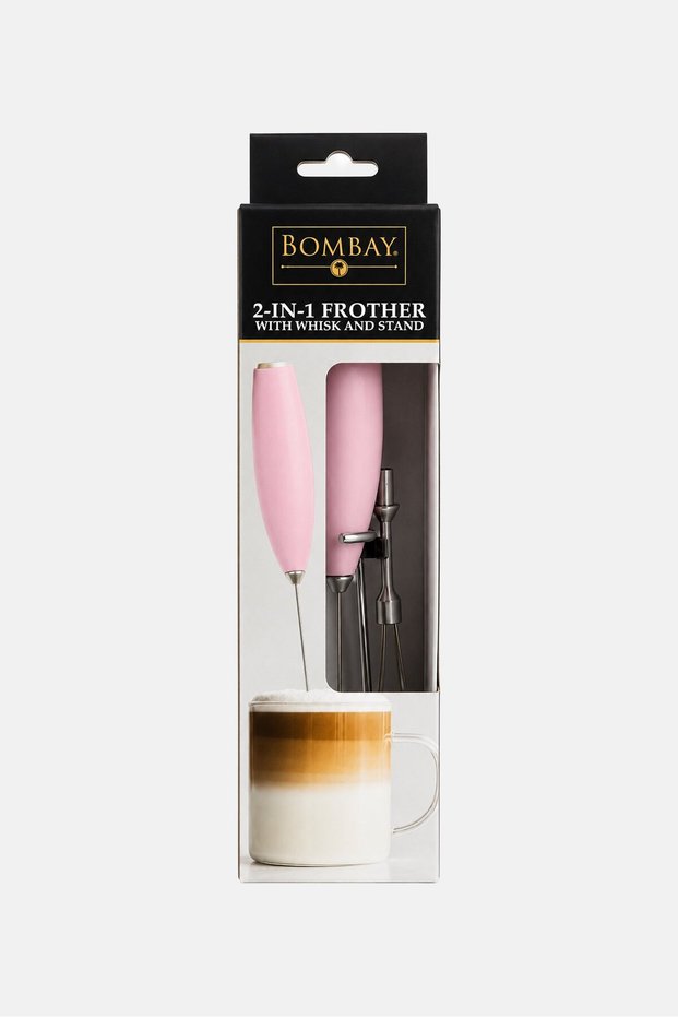 2-in-1 Frother Stainless Steel Whisk Stand