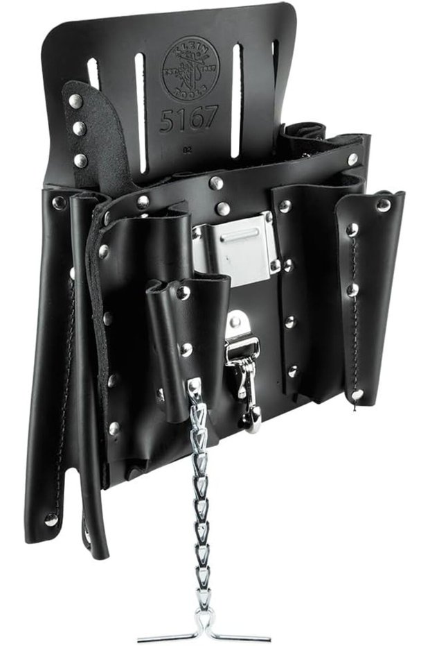 5126 Leather Tool Pouch with Knife Snap, 5-Pocket
