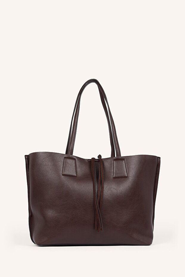 Lace Detailed Leather Look Women's Shoulder Bag H7220Axns